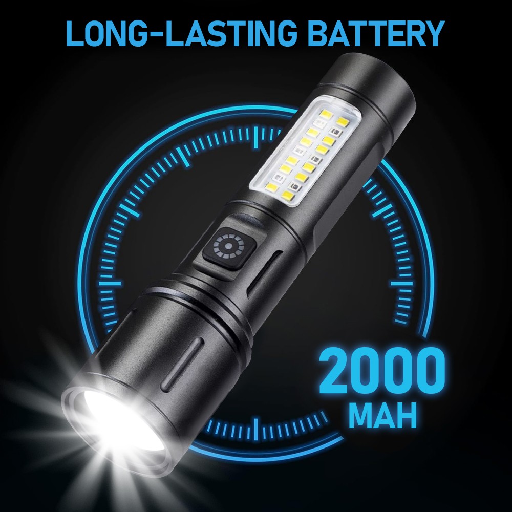2Pack 99000000LM Super Bright LED Tactical Flashlight Rechargeable Flashlights