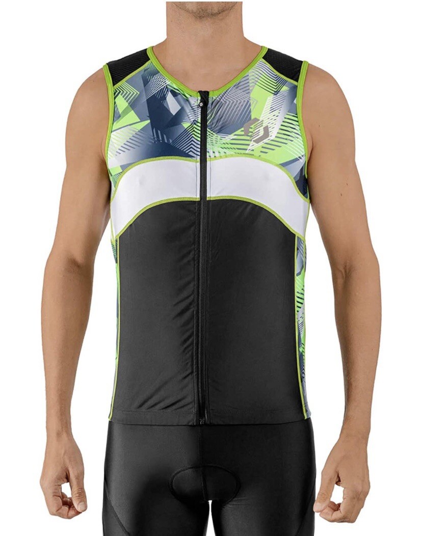 SLS3 Mens Triathlon Top - Triathlon Shirts Men - Tri Jerseys - Sleevless Bike