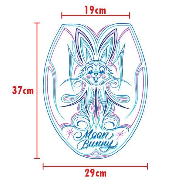 MOON Bunny Toilet Lid Sticker Mooneyes Japan Wildman Kustom Pinstripe