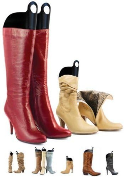 CedarFresh Boot Shapers - 2 Pairs of Durable Black Plastic Inserts for Boot Care