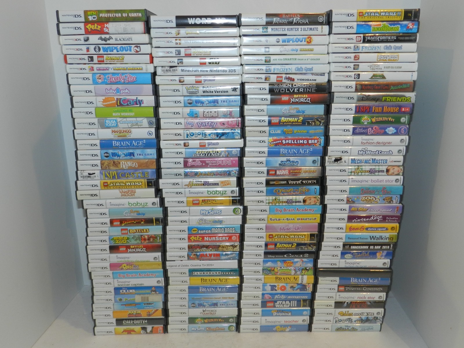 Lot Of 136 Nintendo DS & 3DS Cases w/ Manuals NO GAMES Pokemon Mario DK Lego