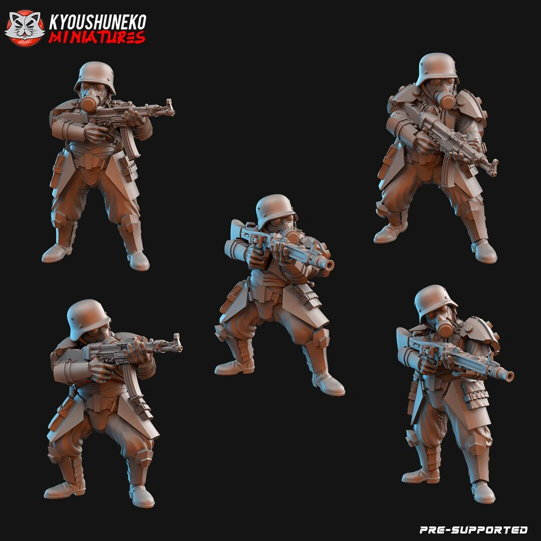 WW2 German Heavy Commando Unit - 15-60mm WW2 Army - Resin Tabletop Miniature