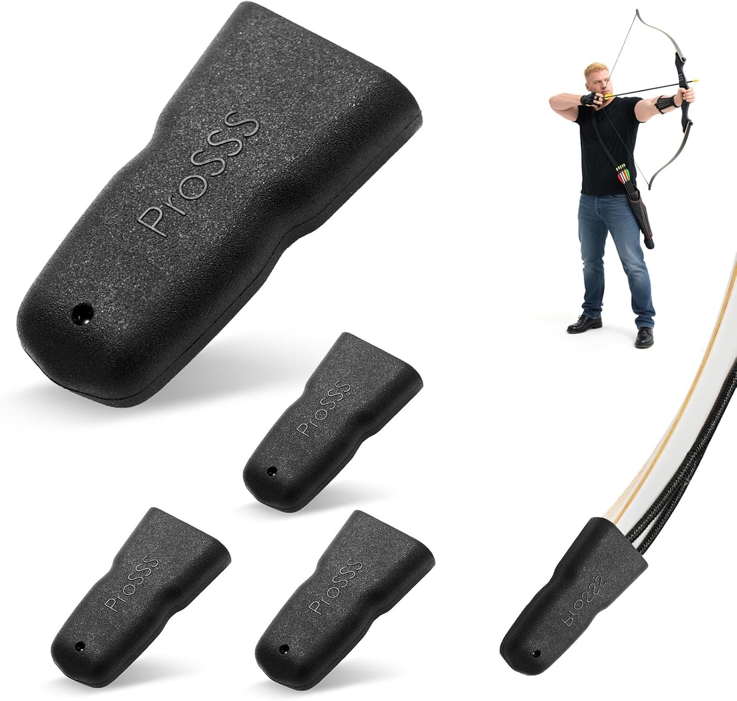 ProSSS Recurve Bow Tip Protector 2 or 4 Pack–Archery Accessories for Recurve...