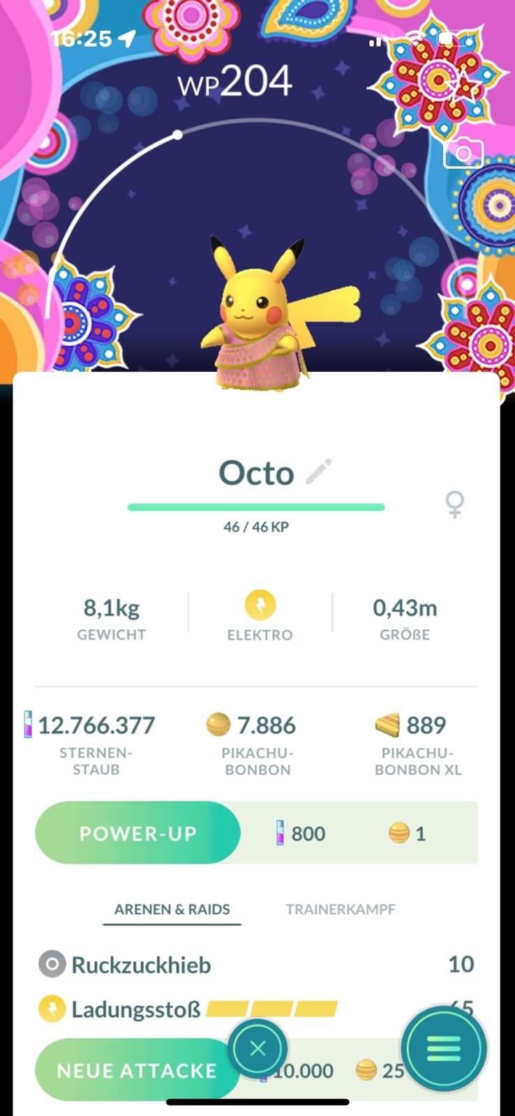 ✨Pokemon Go Pikachu Saree/ Background NON SHINY
