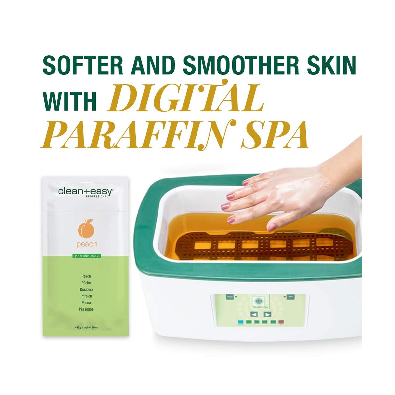 Clean + Easy Digital Paraffin Spa w/ 6 lbs Peach Paraffin