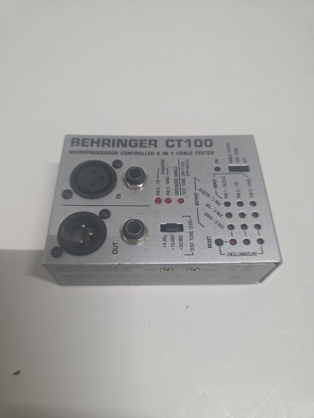 Behringer CT100 Professional 6-in-1 Cable Tester Model CT100 (T8)