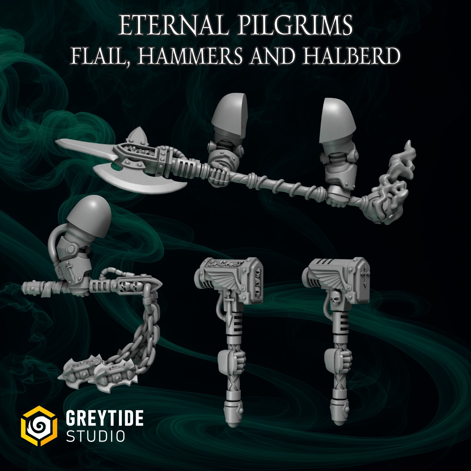 Eternal Pilgrims Big Armor Upgrade Bits | 16K Resin 3D Printed [Greytide]