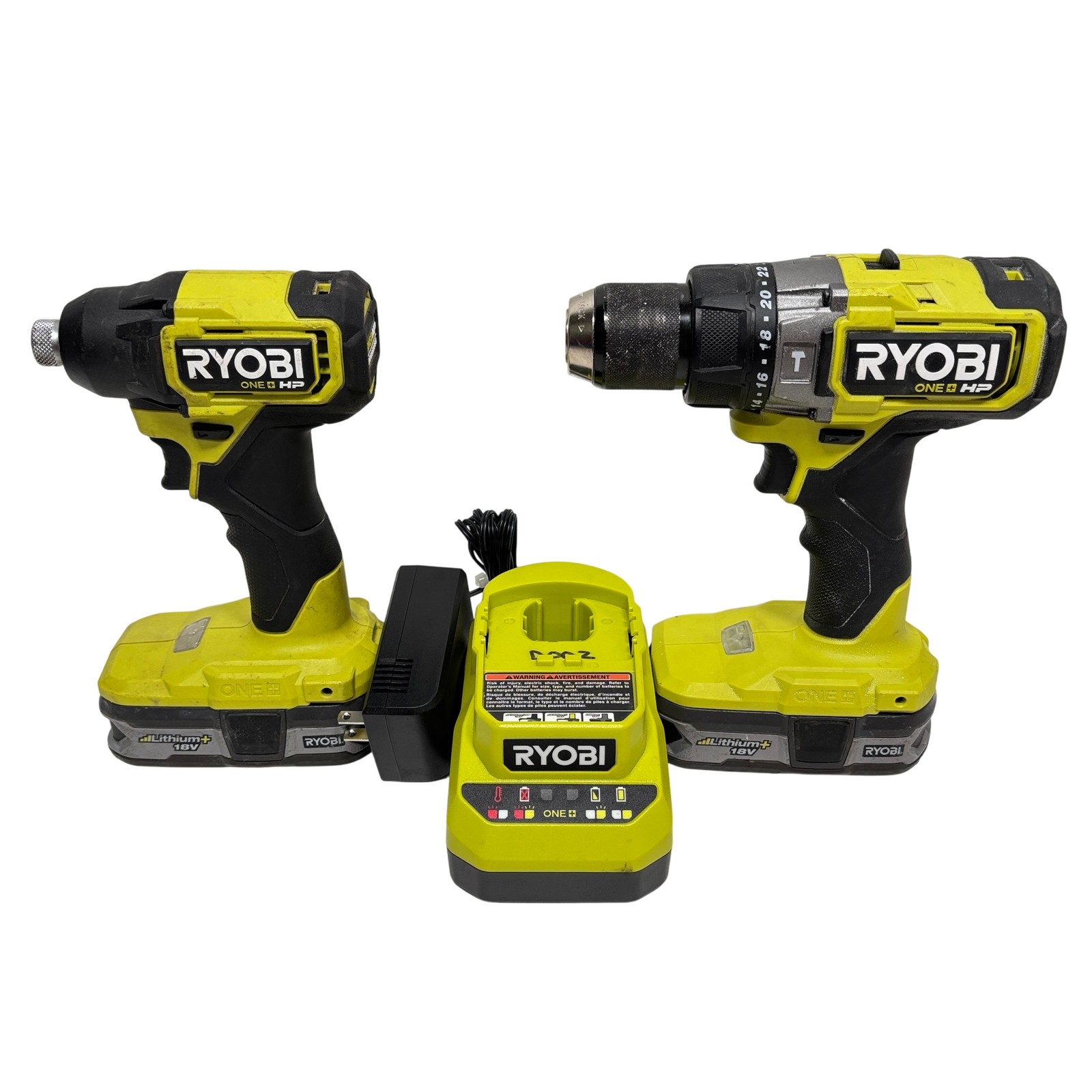 Ryobi PBLHM101 ONE+ HP 18V Brushless Cordless 1/2" Hammer Drill/Impact Driver