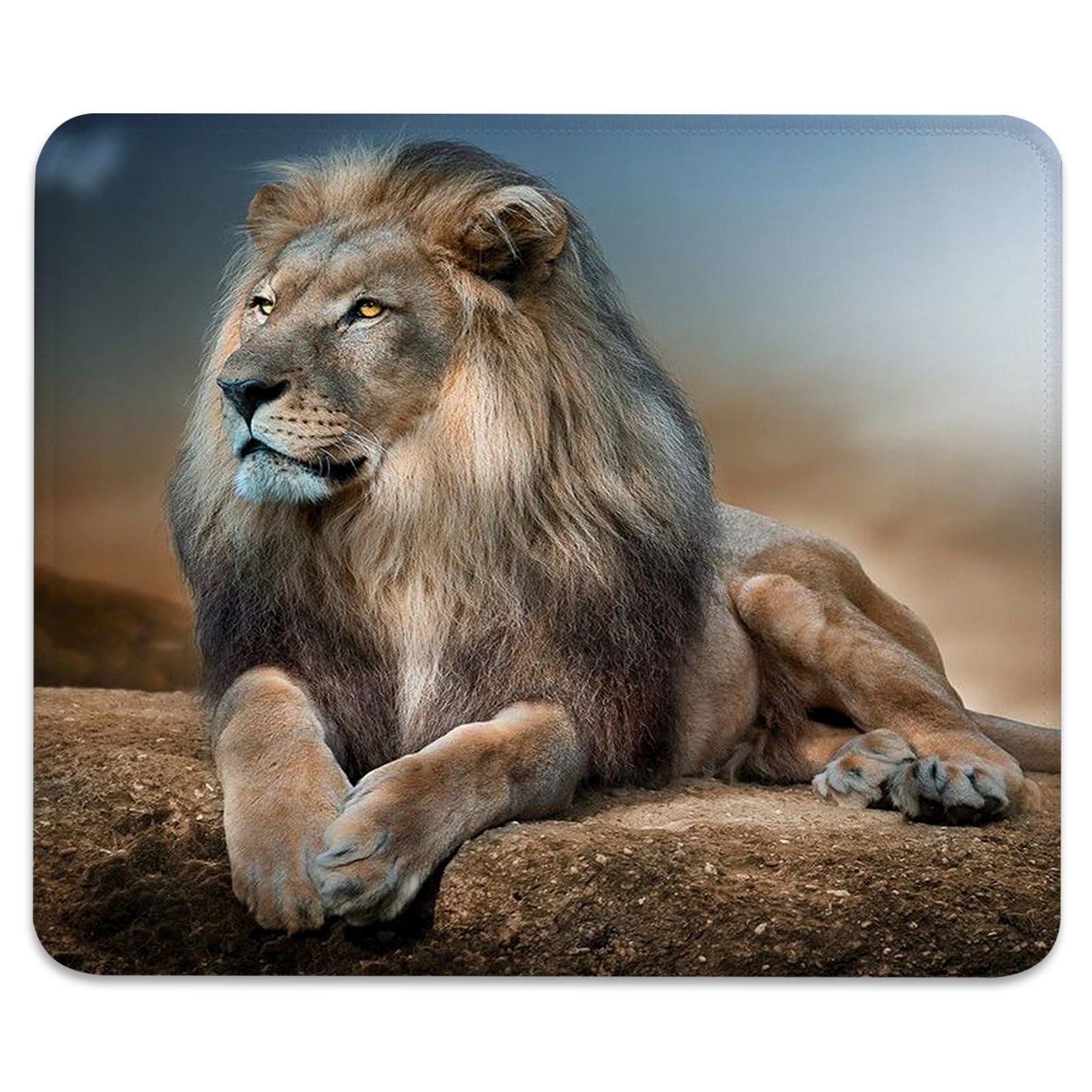 Wild Animal Anti-Slip Gaming & Office Mouse Pad with Stitched Edges 9.5 x 7.9...