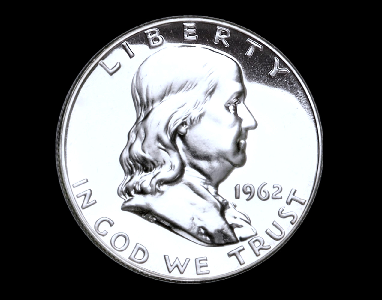 1962 GEM-PR++++ FRANKLIN PROOF SILVER HALF DOLLAR GEM-PR++++ ONE 50C COIN!