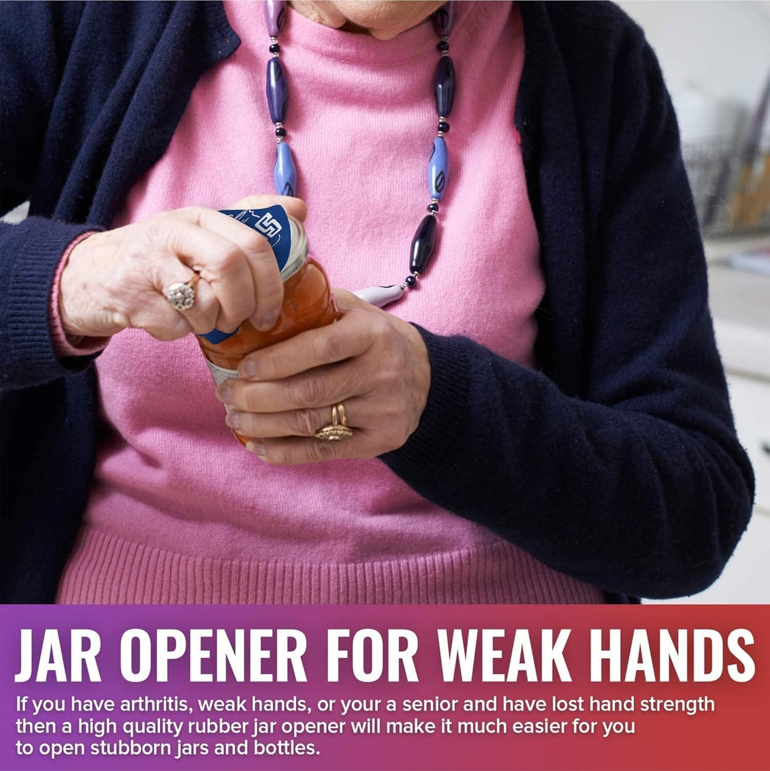 Rubber Jar Opener Gripper Pad 4 Pack - Thick 5 Inch Grippers for Opening Jars...