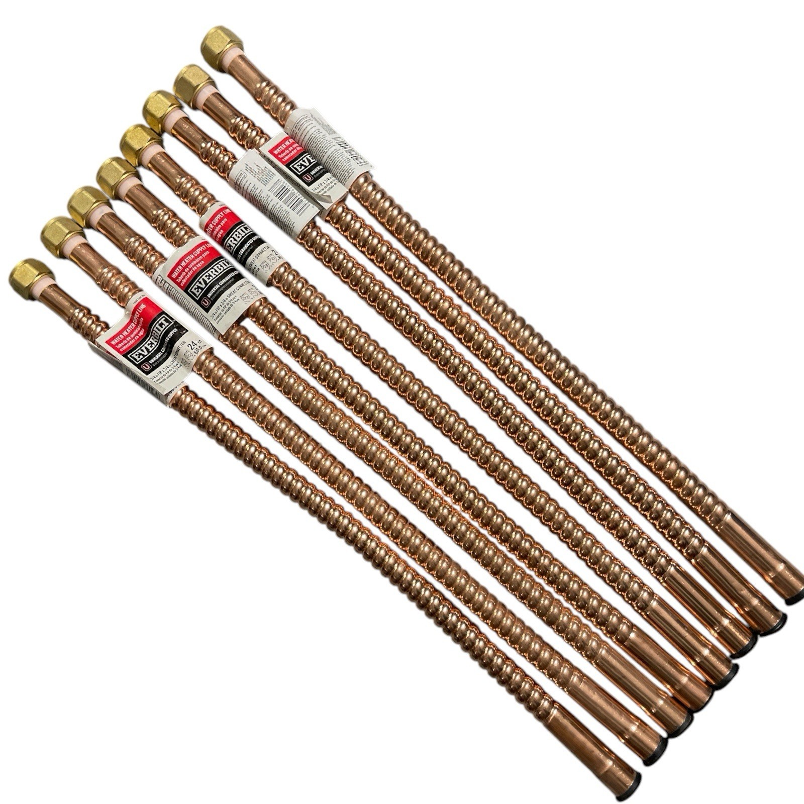 Everbilt Water Heater Connector Copper 3/4" Sweat x 3/4" FIP x 24" (LOT OF 8)