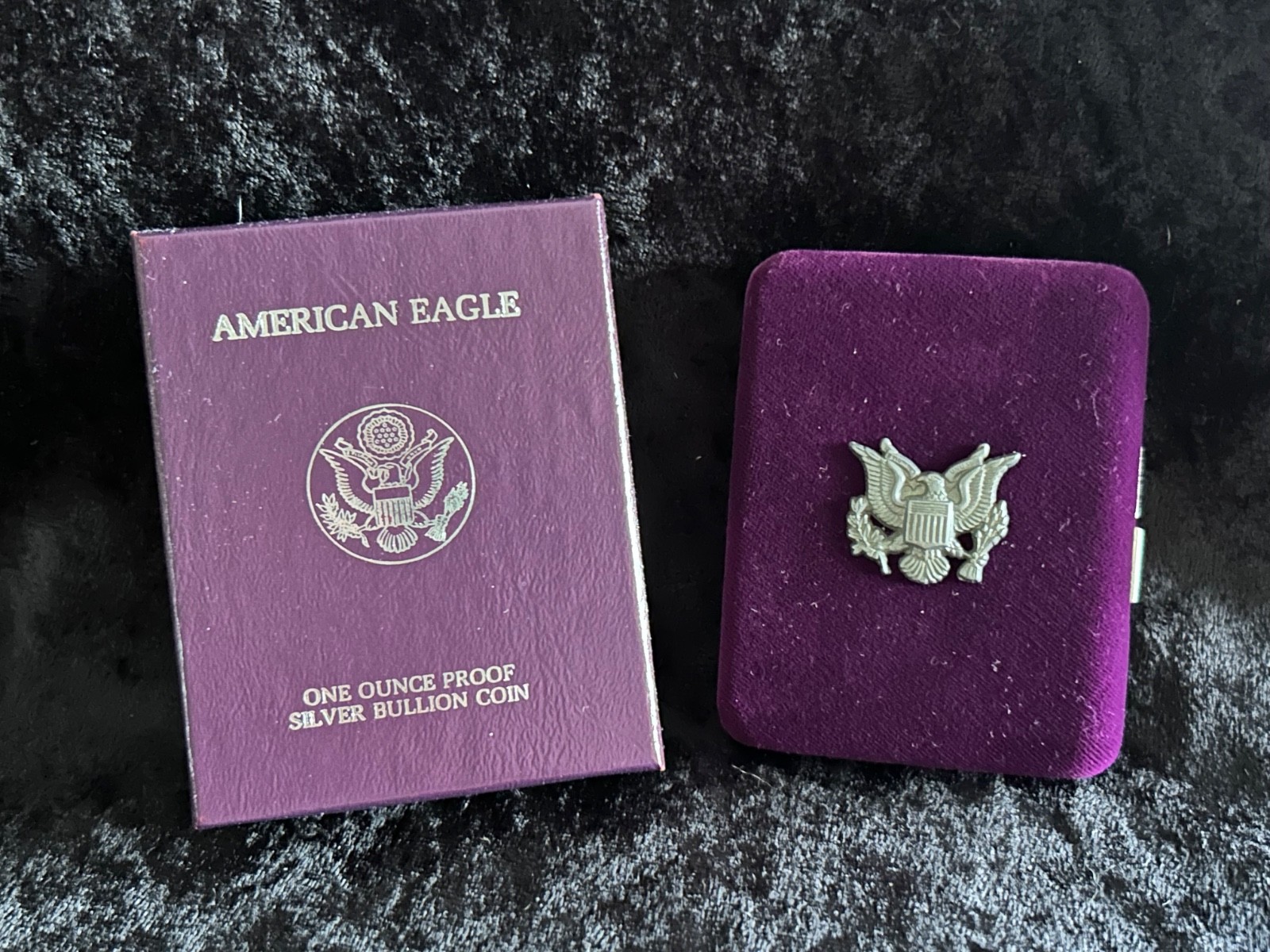 1990 American Eagle One Ounce Proof Silver Bullion Coin w/ Original Box