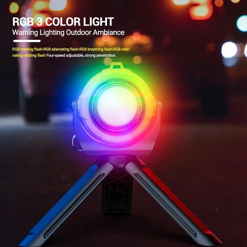 Portable LED Solar Work Light USB Rechargeable Emergency Worklight Security Lamp