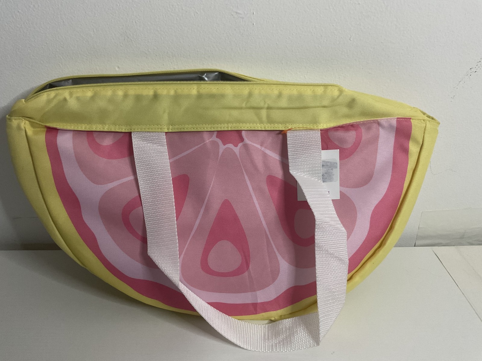 Sun Squad Grapefruit Large Cooler Bag Yellow/Pink 19"X11"