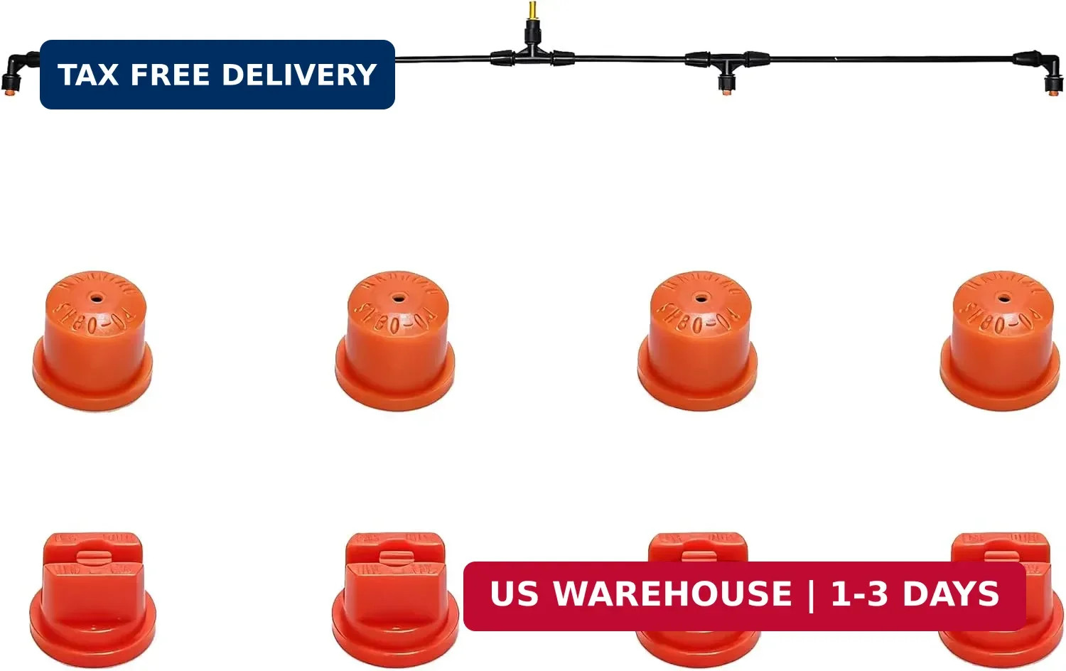 Sprayer Boom Wand for ATV - with Cone & Fan Nozzles, Wide-Coverage Agricultural