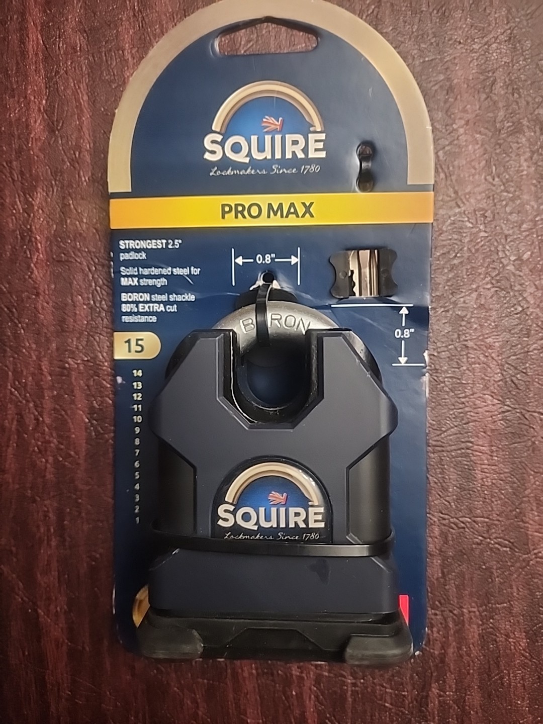 Squire Pro Max Stronghold SS65CS Strongest 2.5" Padlock Retail $175