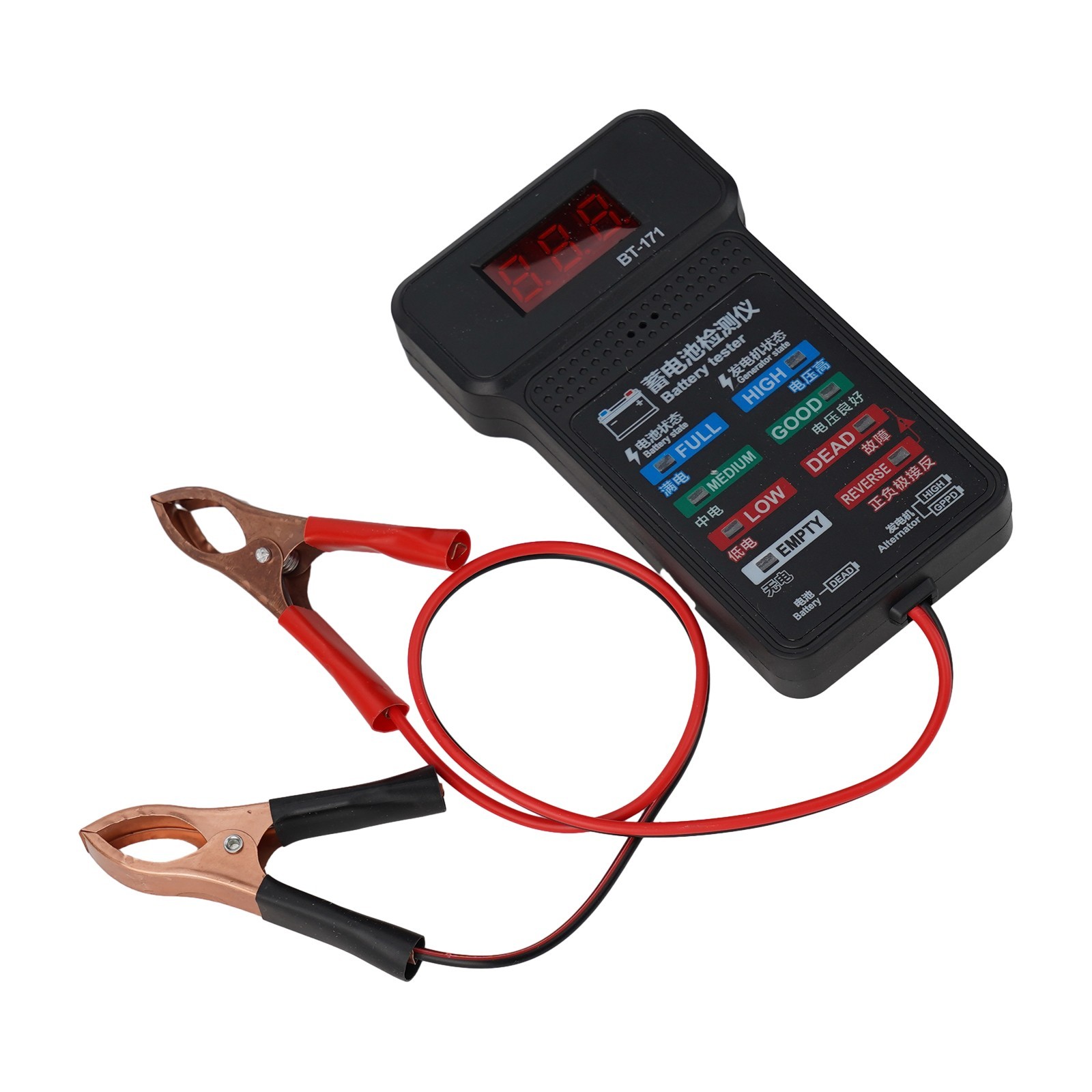 Car Battery Tester with LED Anti Display Screen ABS Insulation Material