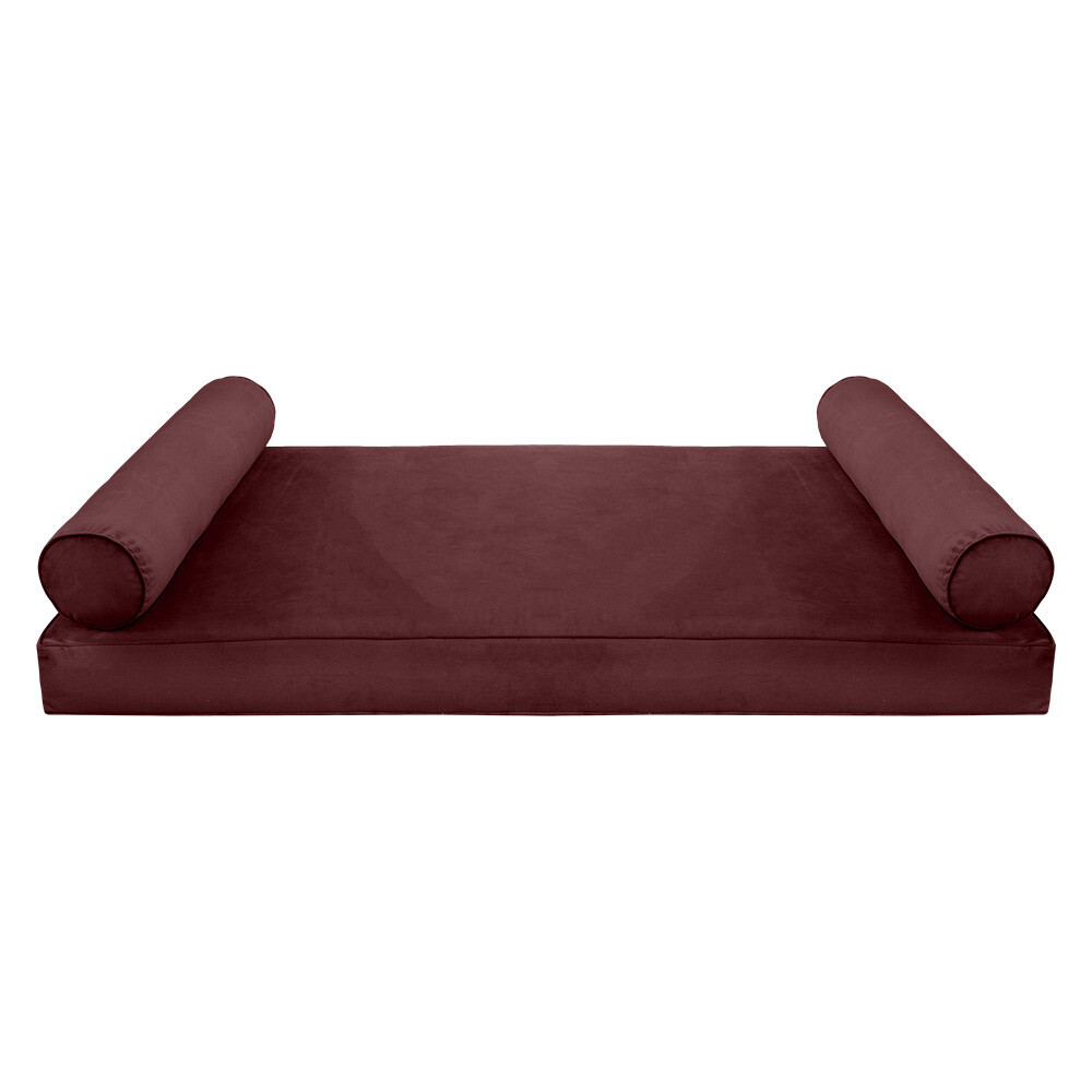 |SLIPCOVER ONLY| V5 Velvet Indoor Daybed Mattress Pillow Pipe Trim Twin AD368