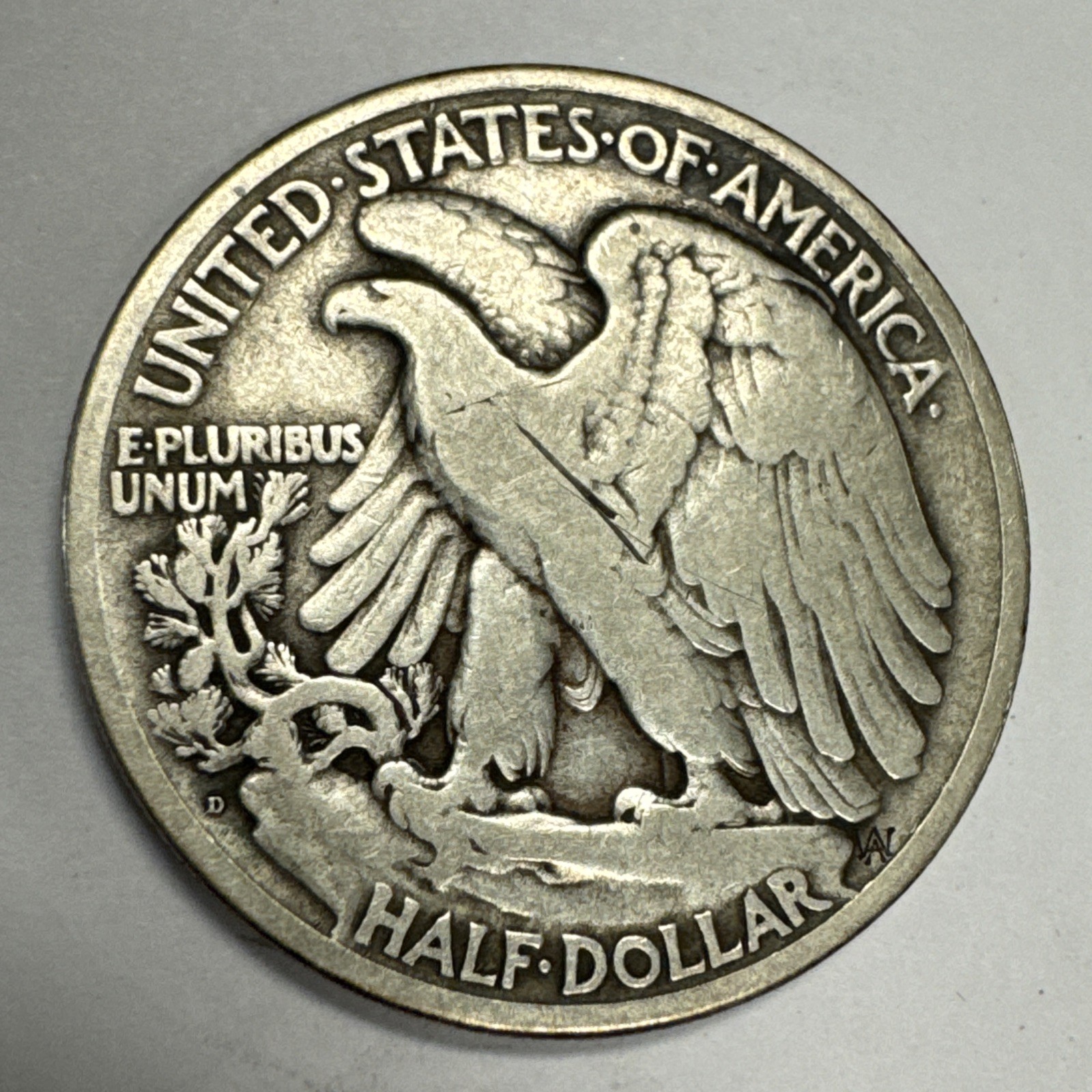 1920-D Walking Liberty Half Dollar VG