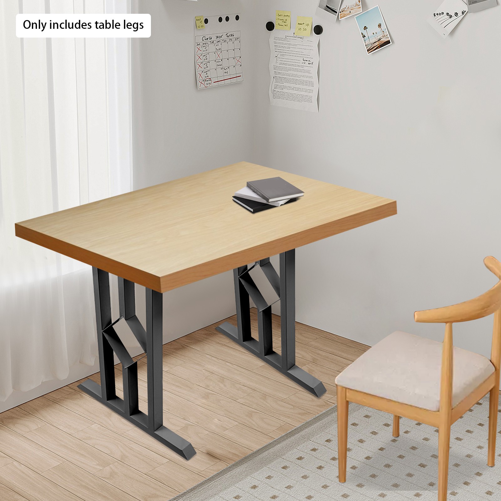 Metal Table Legs, 2pcs Table Legs, 28.5" Heavy Duty Desk Legs