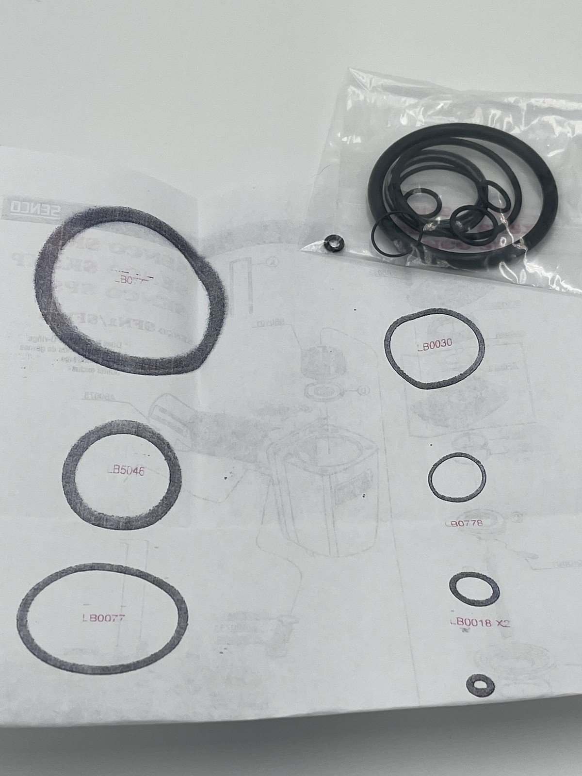 O-ring Kit compatible for SFN1 SFN1+ with cylinder dated 1994 on