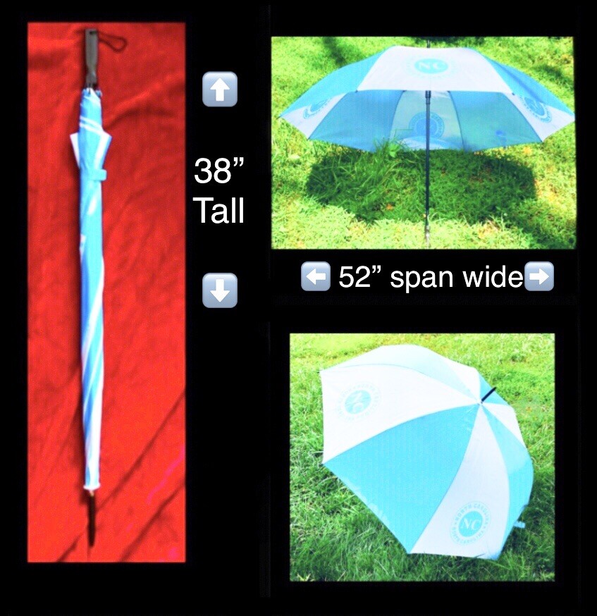 North Carolina Oversized umbrella 52” span 38”Tall automatic Push Button To Open