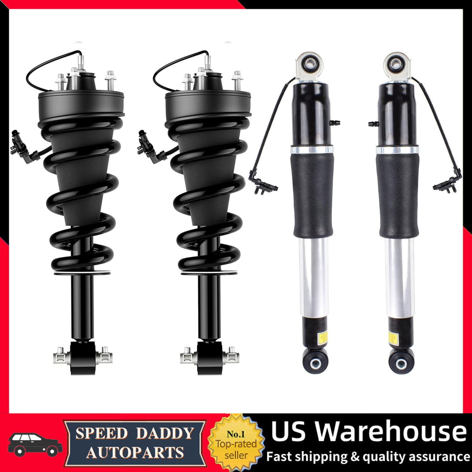 FRONT Strut Assy + REAR shock Absorber for 2015-20 Escalade Suburban Tahoe Yukon