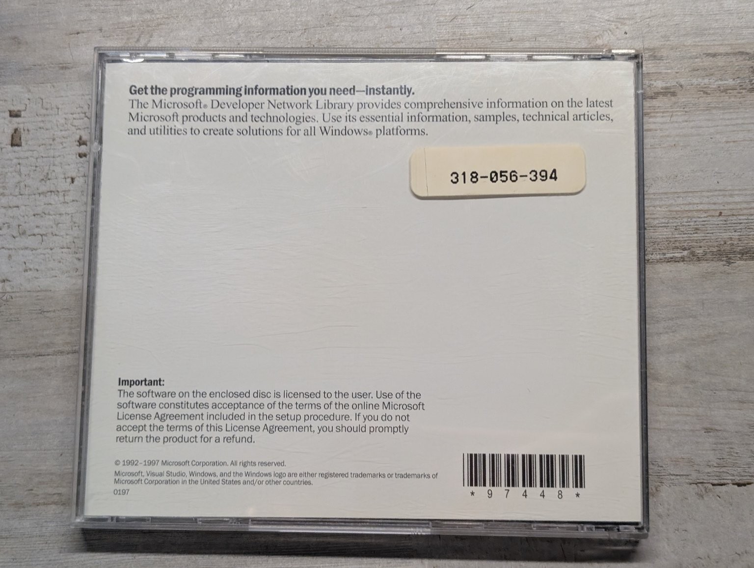Microsoft Developer Network Library Visual Studio 97 Software CD-ROM Windows