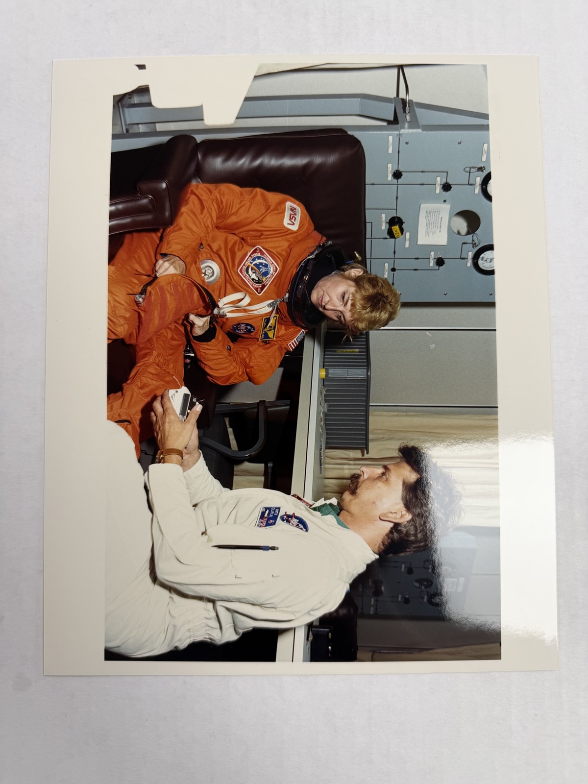 NASA STS-40 Millie Hughes-Fulford Departs Countdown Demonstration Press Photo