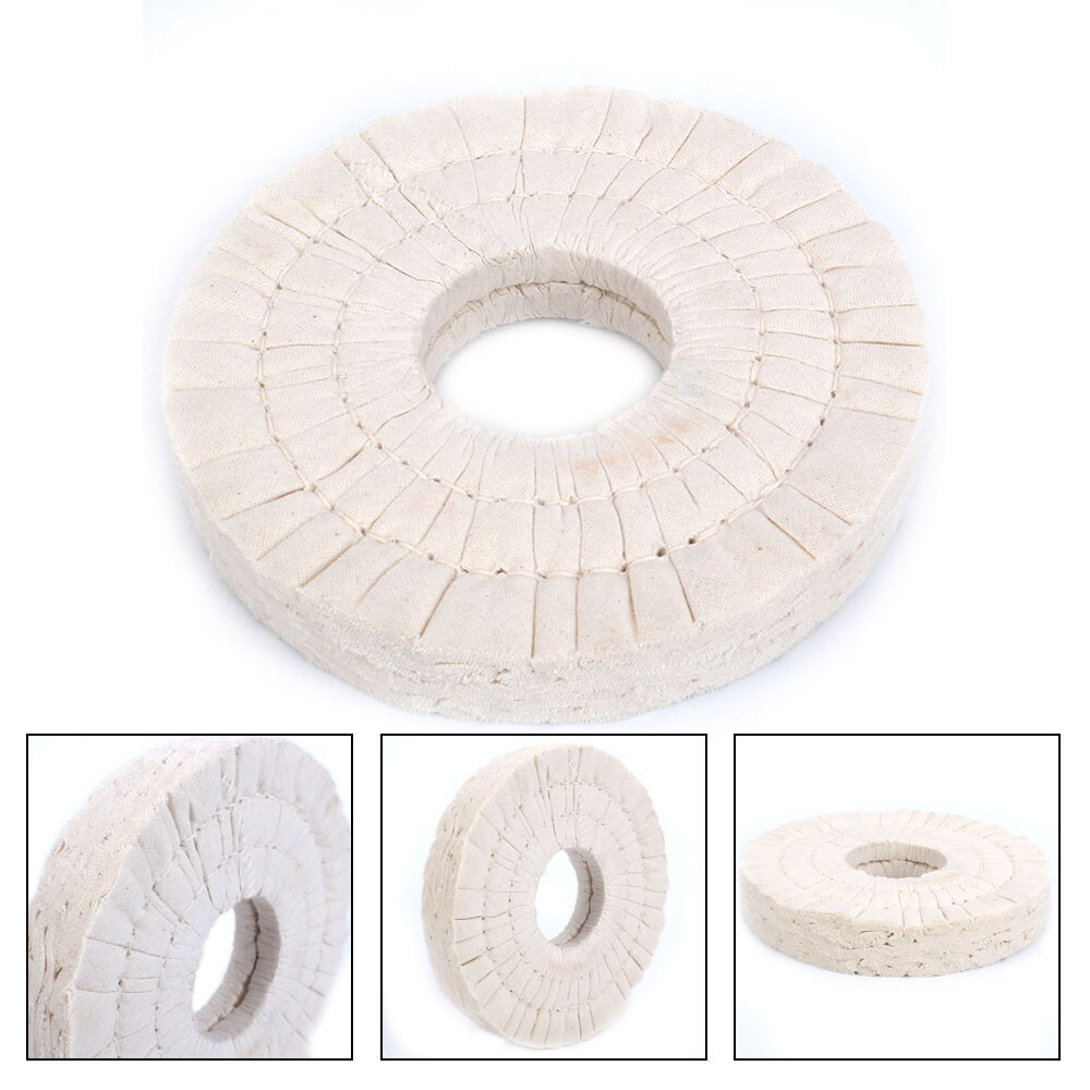 6'' Cotton Airway Polishing Wheel Cloth Buffing Pad 150mm For Metal Wood 40 Ply