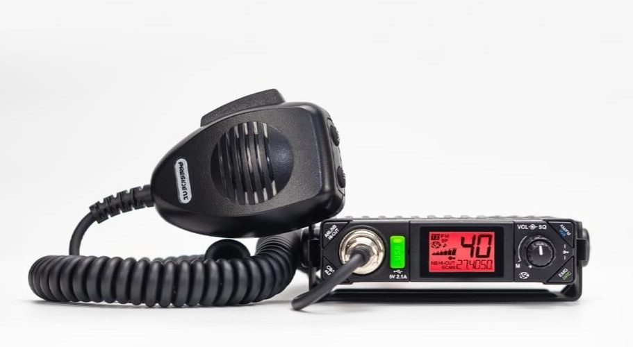 President Bill III FCC AM/FM Ultra-Compact with P Channels, NRC, CB Radio