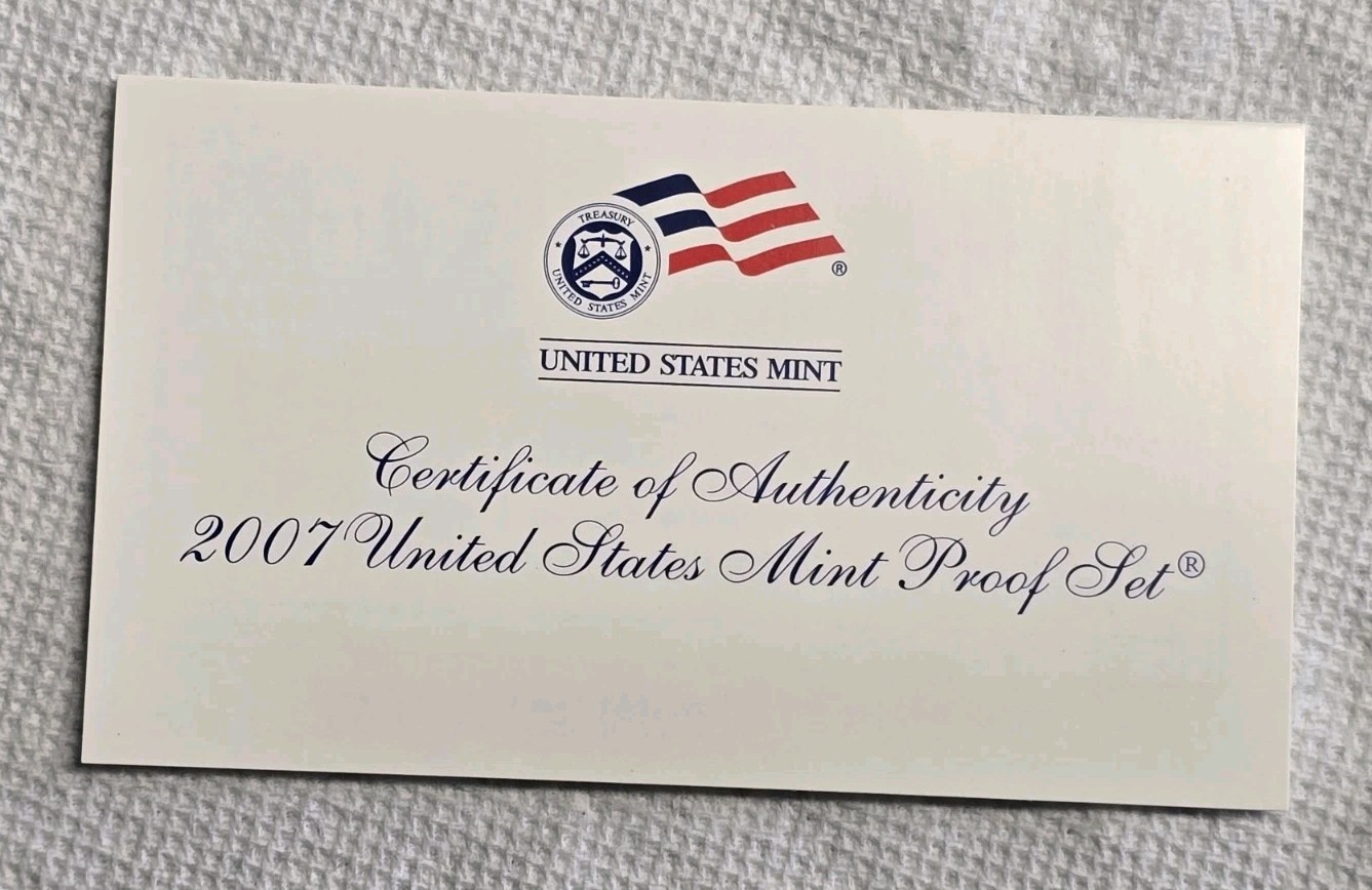 2007 Clad US Proof 14 Coin Set with Original Packaging & COAs COMPLETE