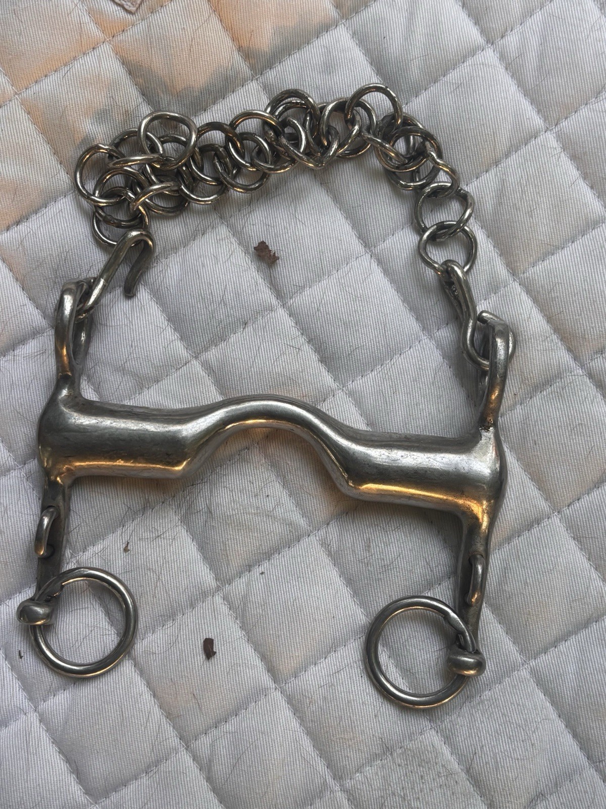 Dressage Curb Weymouth bit, 5”  Double Bridle Curb Fat Solid Mouth Piece