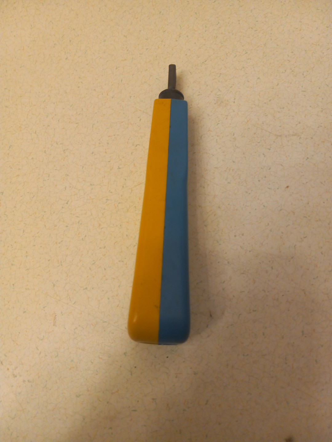 Weidmuller Punch-Down Impact Tool. Punch Down. Palladin tools. Blue and Yellow