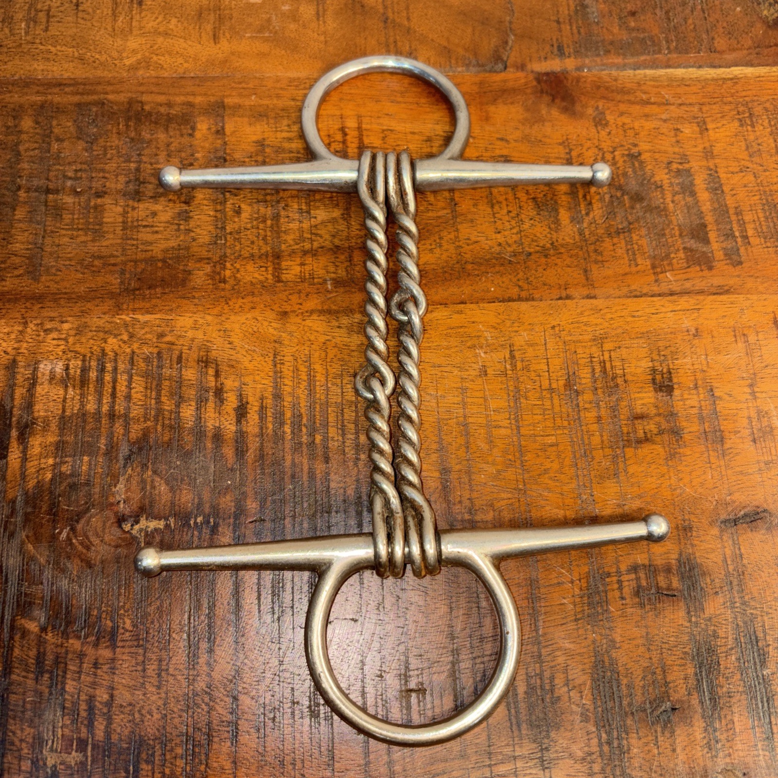 Stainless Steel Triple Twisted Wire Full Cheek Snaffle Horse Bit 4.5" 4 1/2"