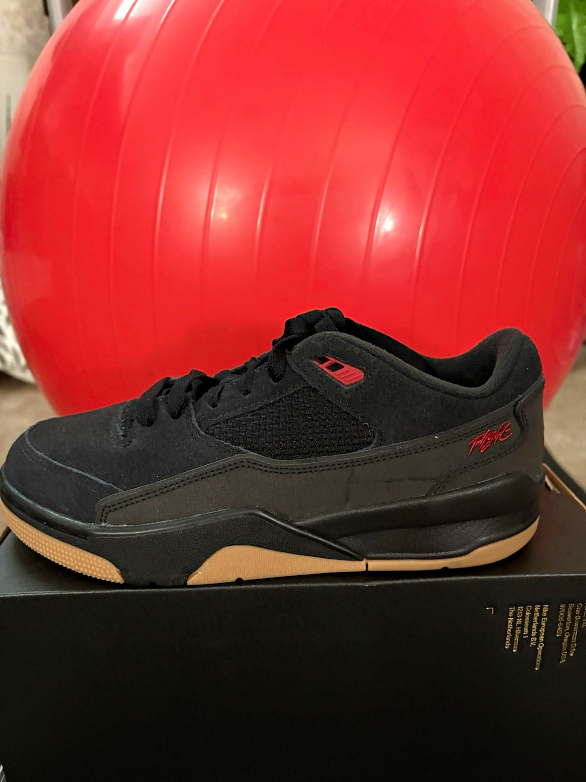 Nike Unisex Adults Black/Red Suede Lace-Up Low Top Sneaker New w/ Box