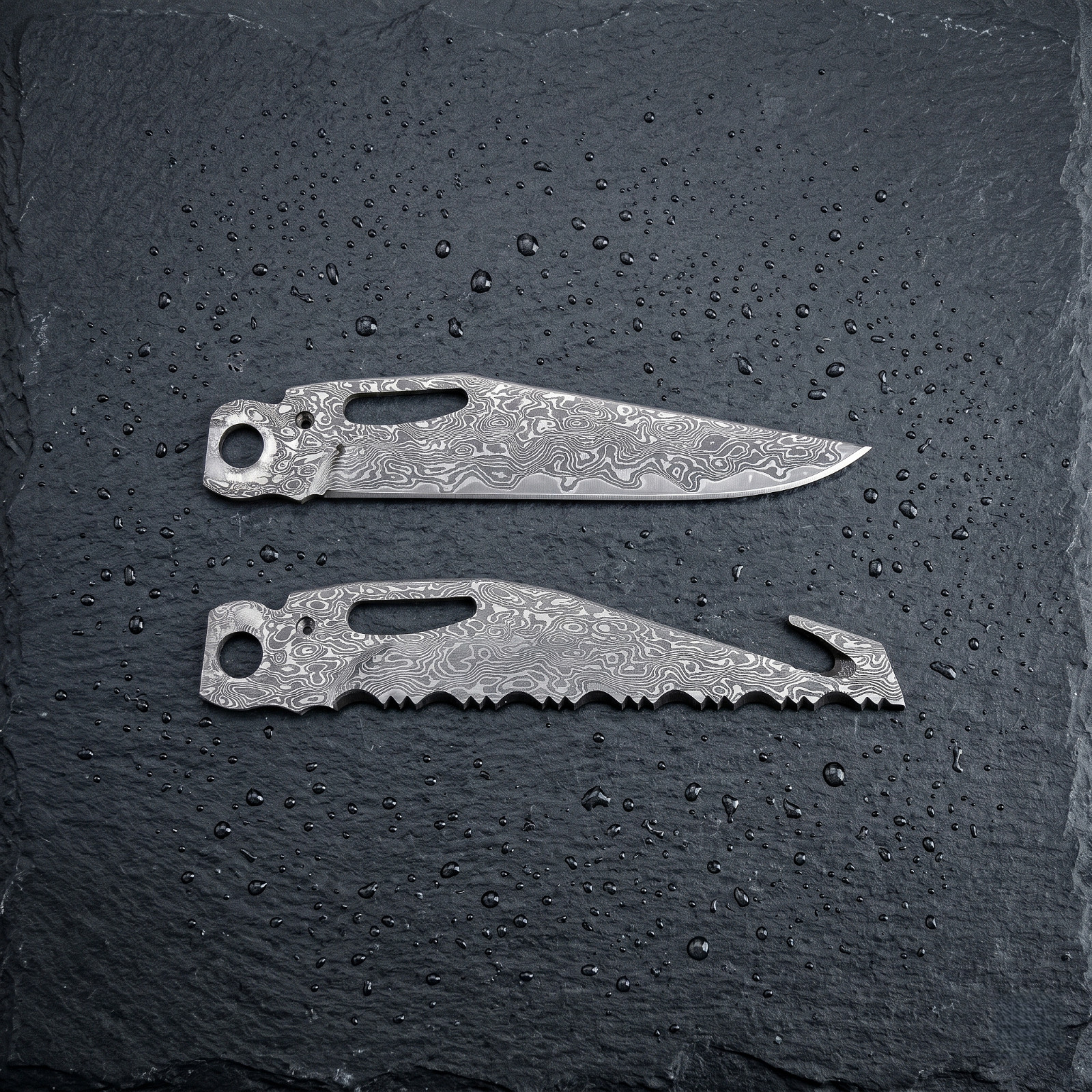 2-in-1 VG10 Damascus Main & Saw Blade – For Leatherman CHARGE TTI/WAVE | EDC