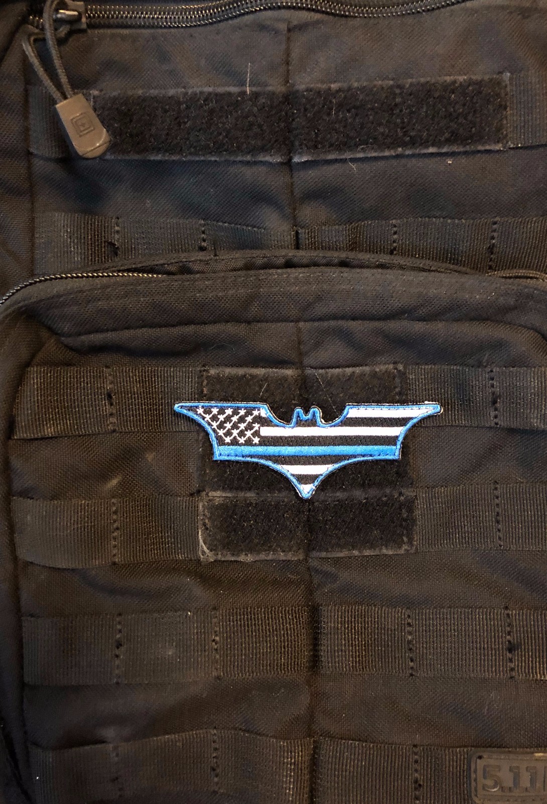 Thin Blue Line Batman Morale Patch Hook & Loop Gear Bag Tac Vest Police