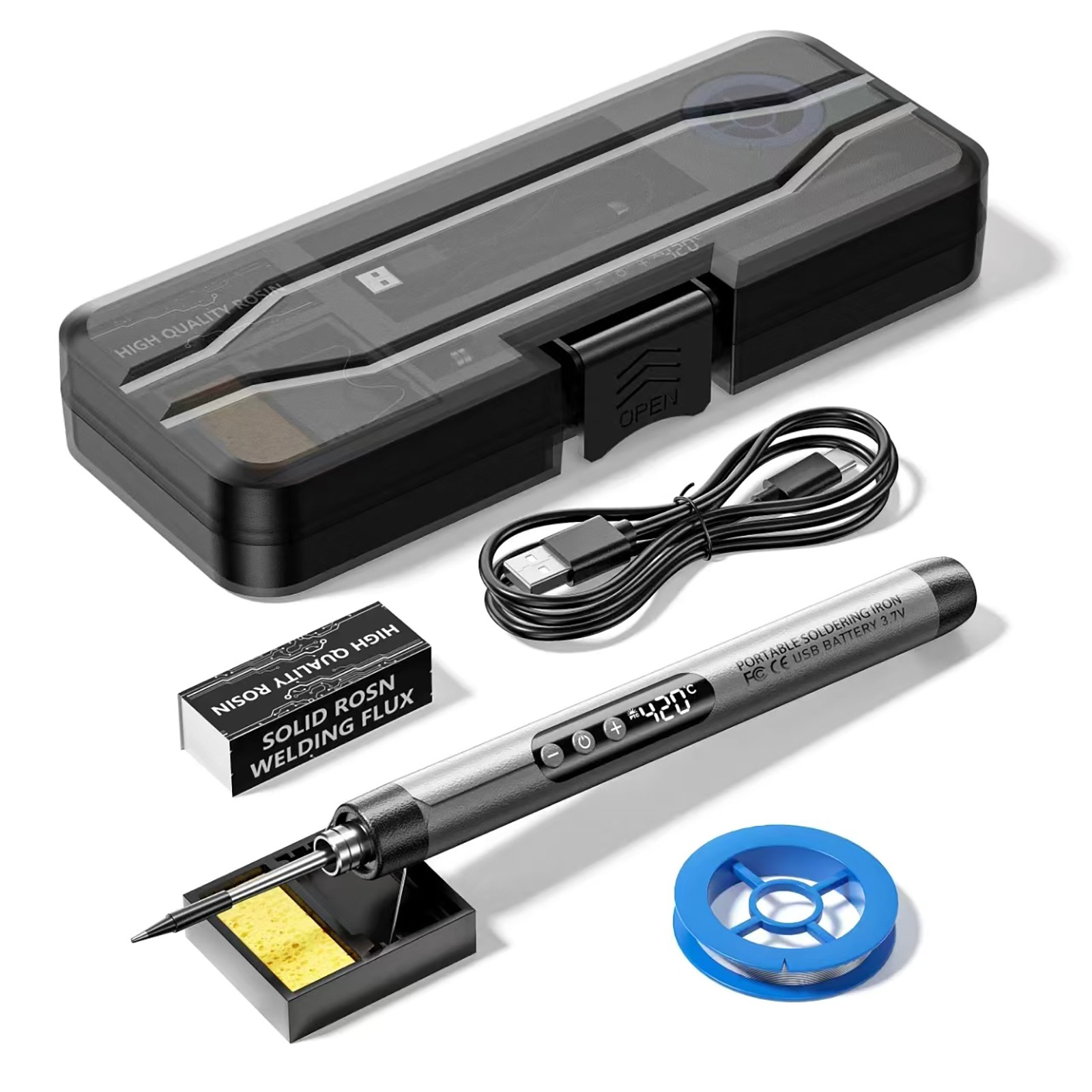 USB Soldering Iron W/LED Digital Display Portable Welding Tool Plug-and-play
