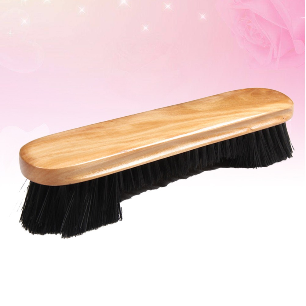 Light Brown Wooden Billiard Brush for Pool Table Felt Cleaner Soft Bristles