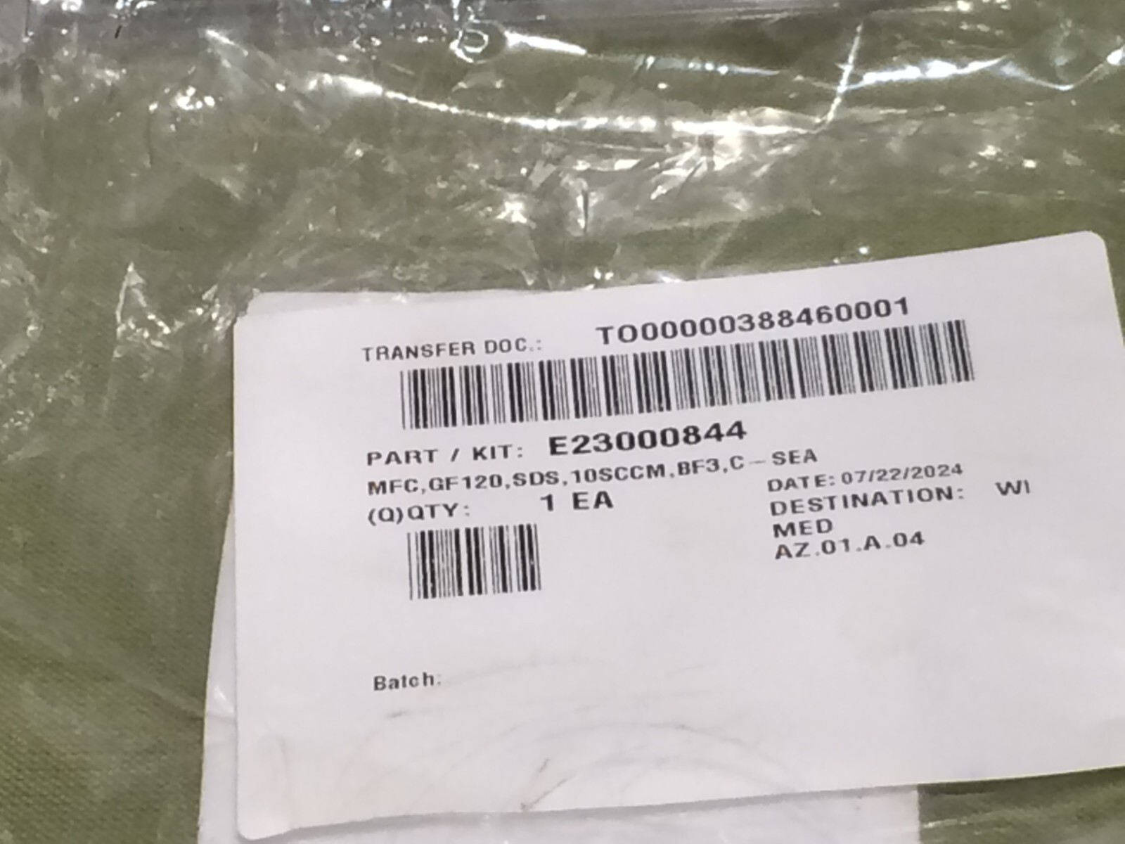 Brooks GF120X-102019 Mass Flow Controller New Surplus