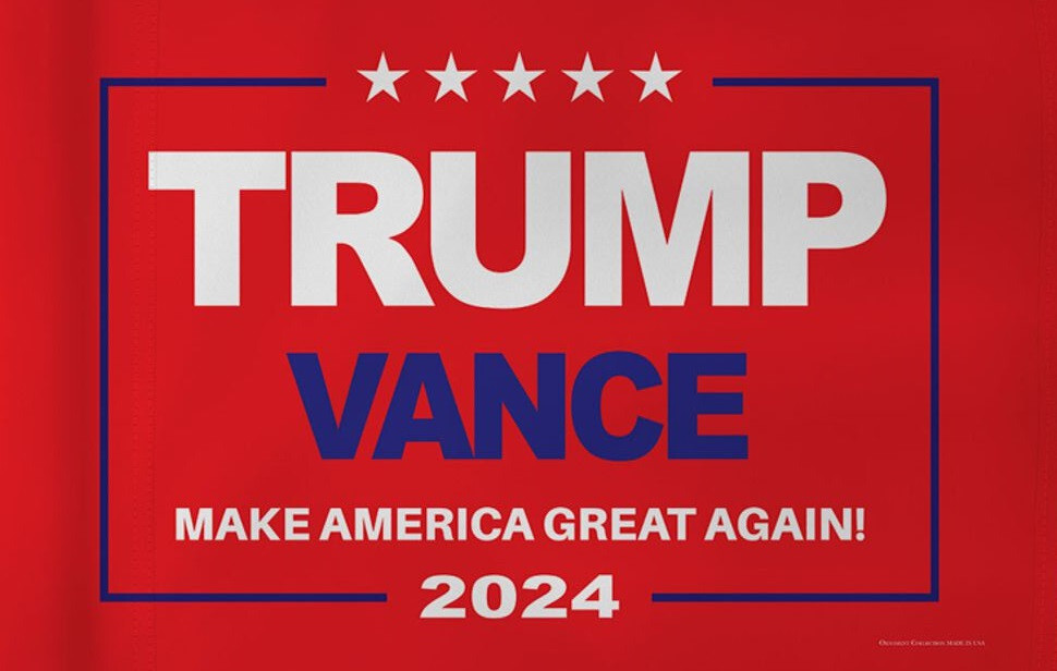 TRUMP/VANCE 2024 RED "MAKE AMERICA GREAT AGAIN" FRIDGE MAGNET 5" X 3.5"