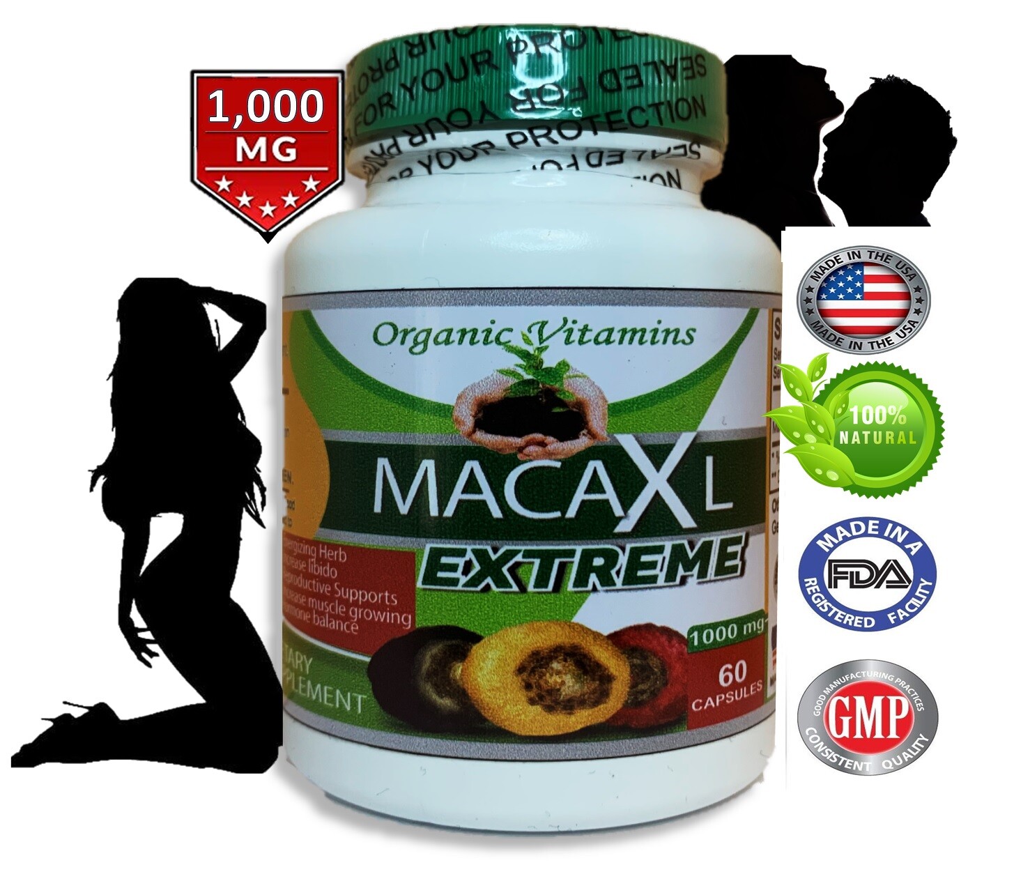 MACA ROOT 1000 MG   POTENCY SUPPORT  POWER ENERGY PILLS PERFORMANCE