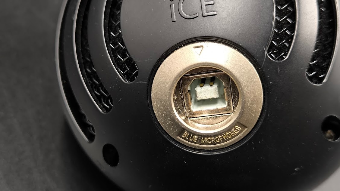 Blue Snowball USB Microphone Used Working Black