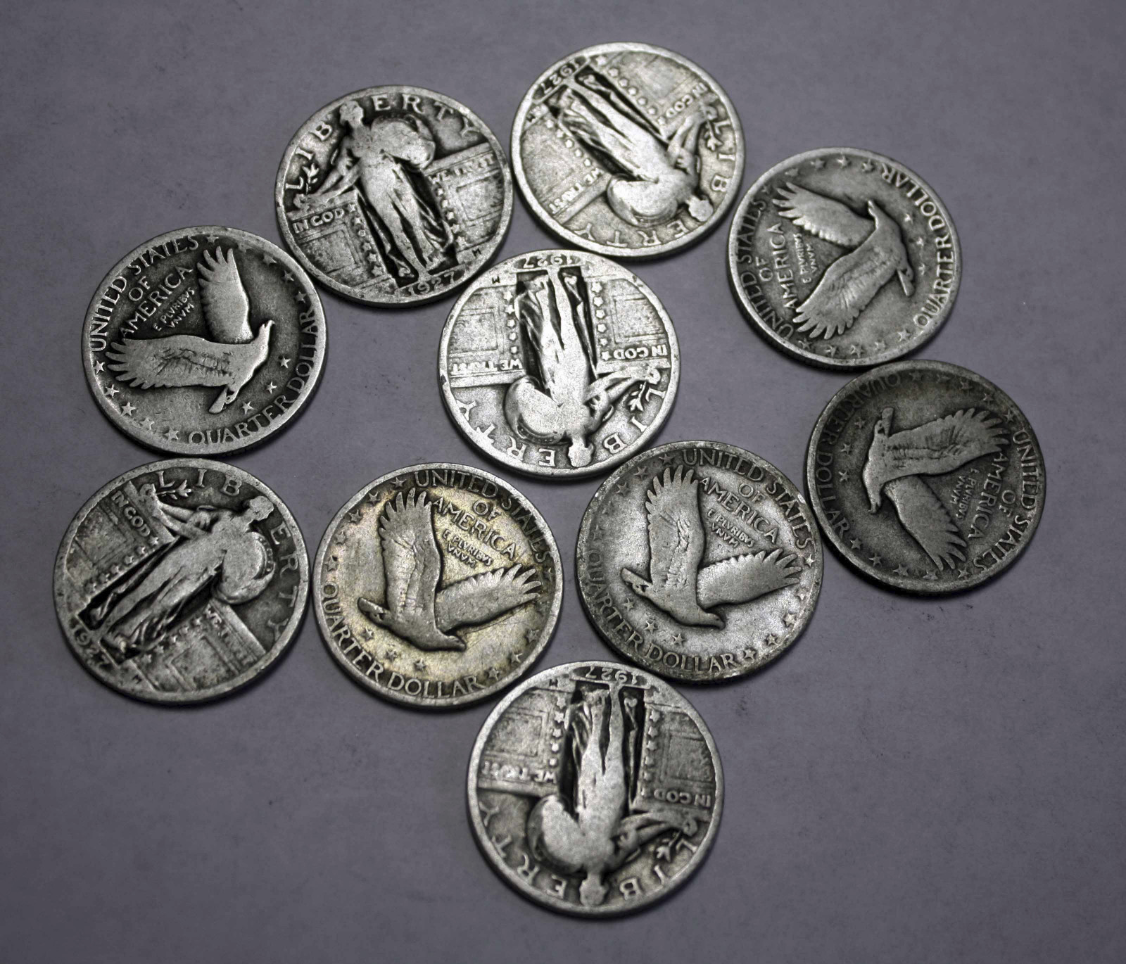 1927-d Liberty Quarter. Average Grade of Coin You Will Receive is Photographed