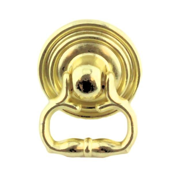 1" Classic Style Small Ring Pull Polished Brass