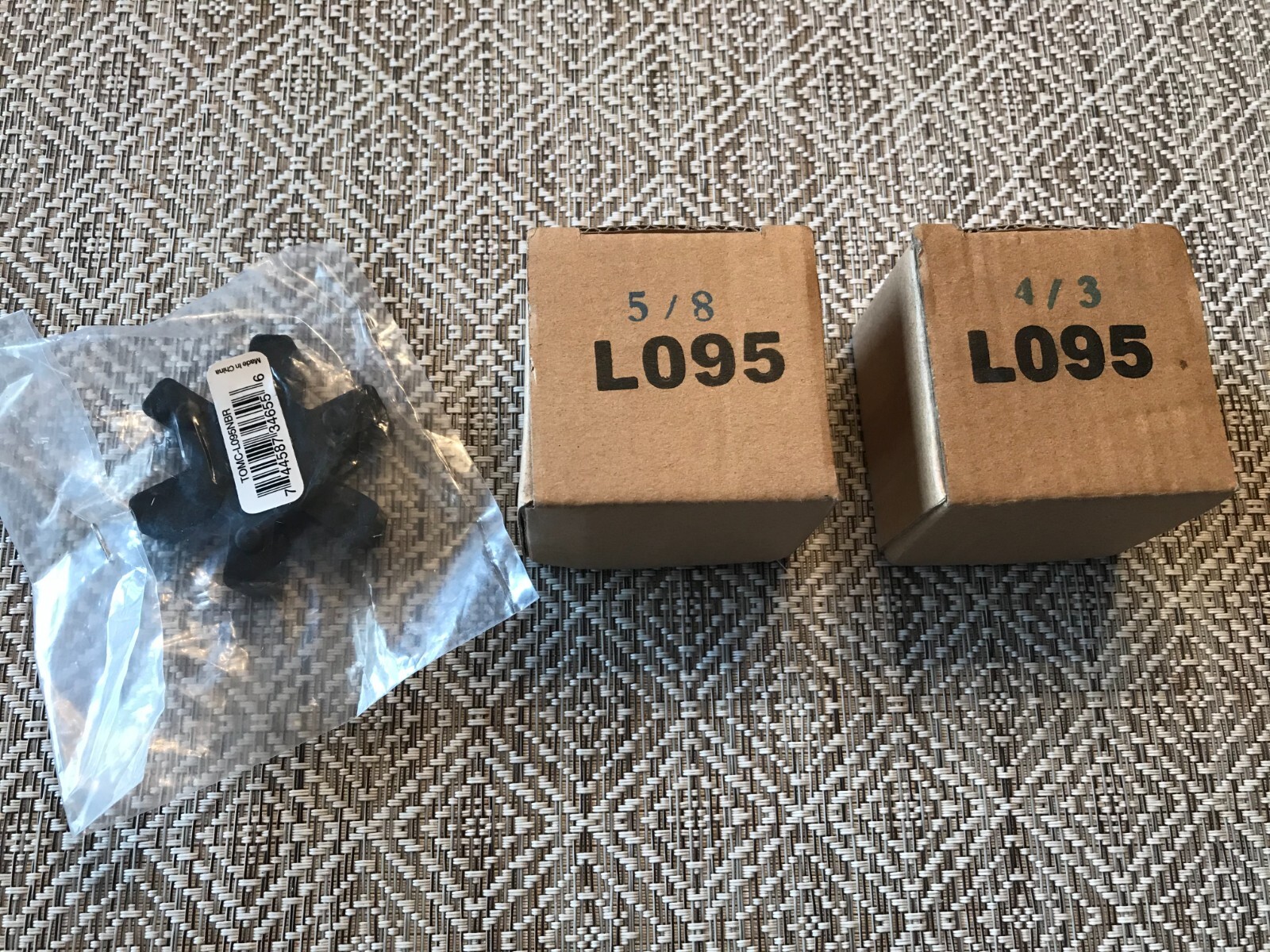 2 X 72 Knife Grinder Parts, Lovejoy Motor Shaft Couplers.