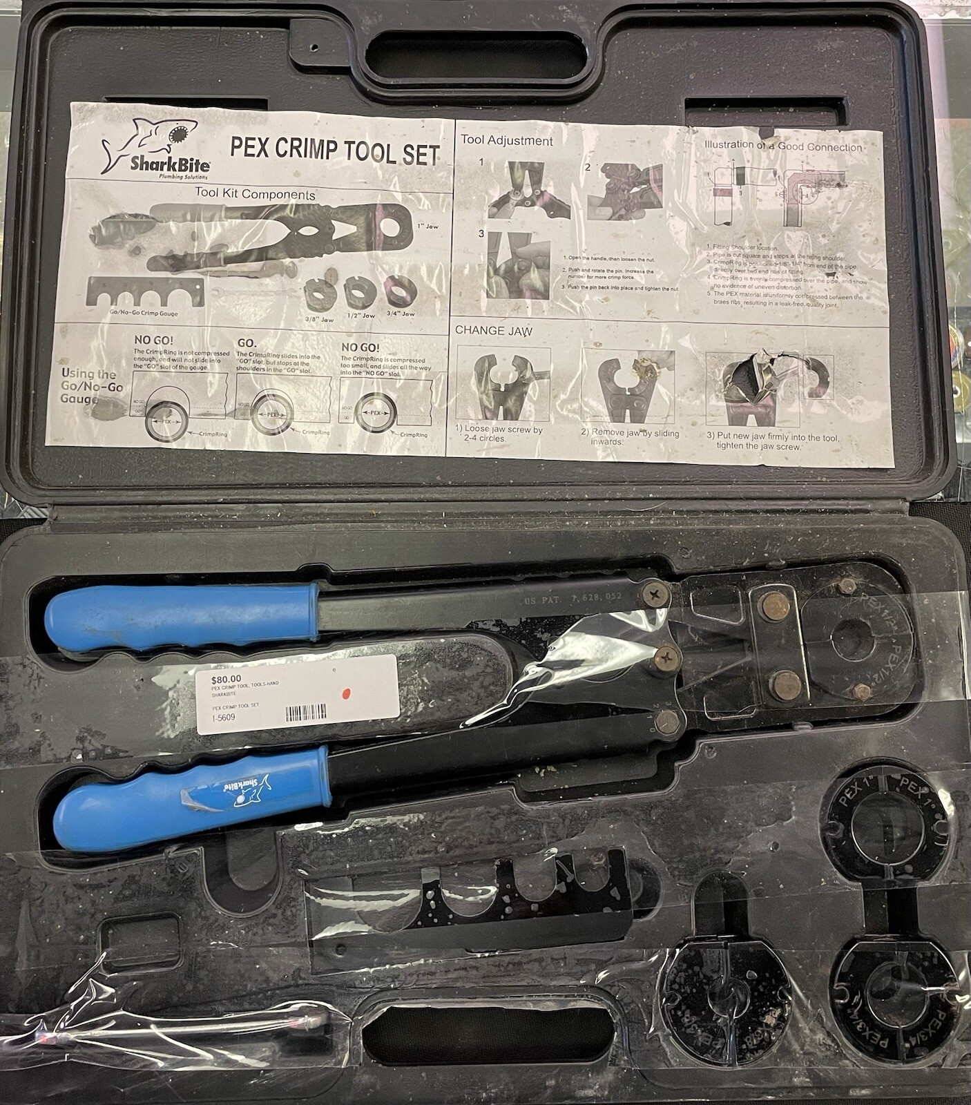 SharkBite 3/8 to 1 Inch PEX Crimp Tool Set READ DESC