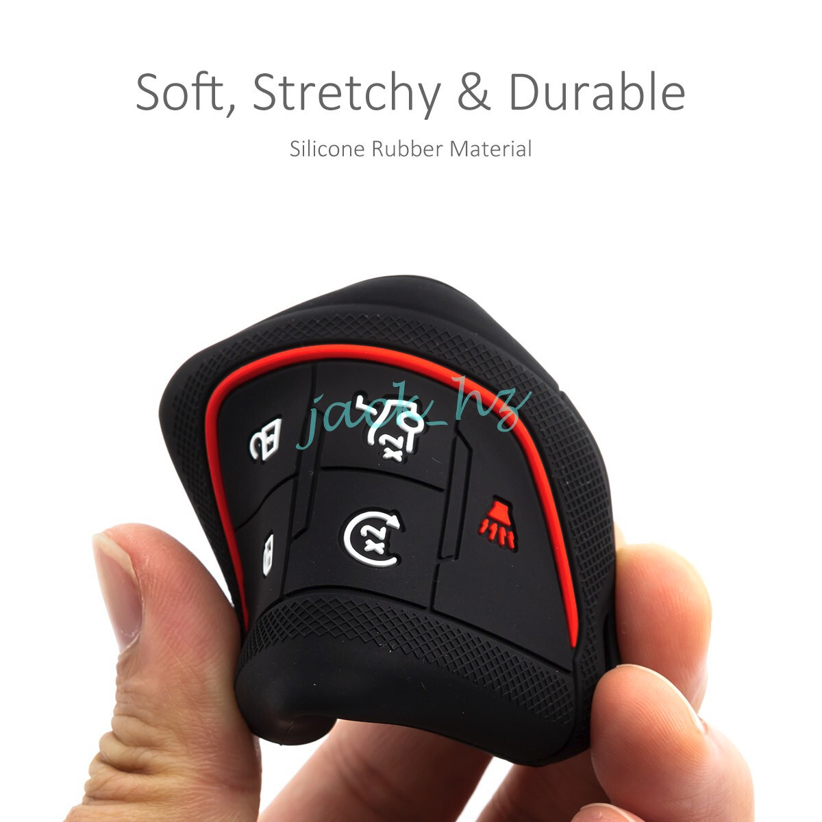 Silica Gel 5 Button Key Fob Case Cover For 2020-2025 Cadillac XT4 CT4 CT5 Lyriq